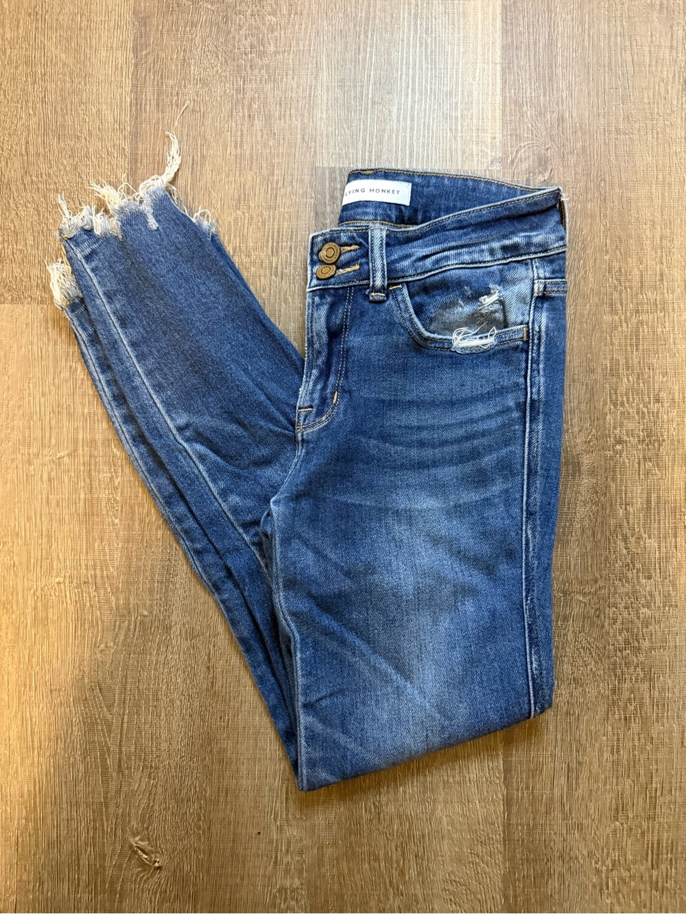Flying Monkey Distressed Cropped Jeans- Size 26